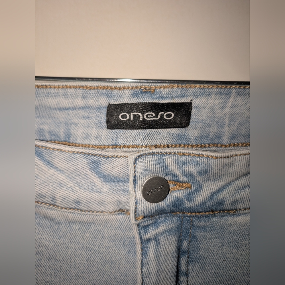 Oneso Mid Rise Wide Leg Jeans - Light Wash NWT 14W - Picture 13 of 15